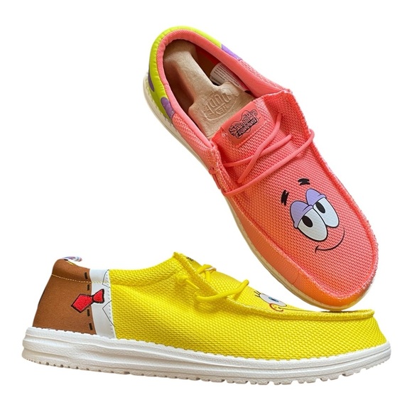 Hey DUDE WALLY Funk SpongeBob Patrick Slip On Shoes Loafer Men’s Size 13 W11 NEW - Picture 2 of 9